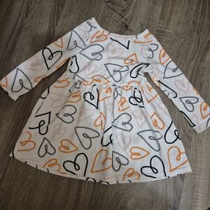 Cat & Jack White Dress with Heart Patterns